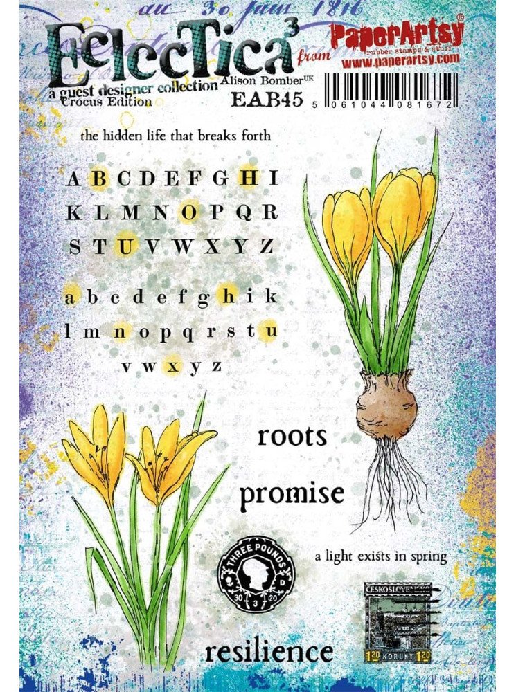 Tampon cling - Crocus - Alison Bomber 45 - Collection Eclectica - PaperArtsy