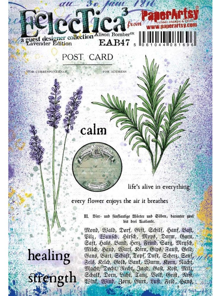 Tampon cling - Lavender Edition - Alison Bomber 47 - Collection Eclectica - PaperArtsy