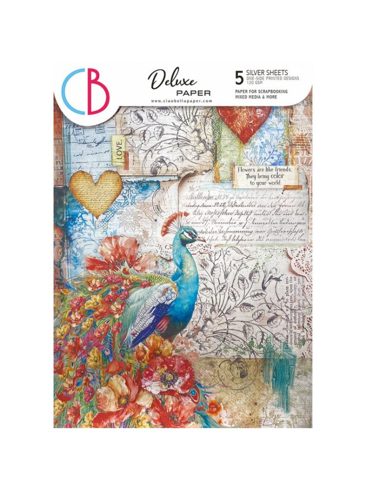 Pack de papiers Deluxe argentés A4 - Collection "Majestic Dream" - Ciao Bella