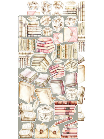 Pack de décors à découper  - Collection  "Rose Emotions"  - Craft O'Clock