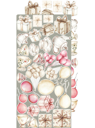 Pack de décors à découper  - Collection  "Rose Emotions"  - Craft O'Clock
