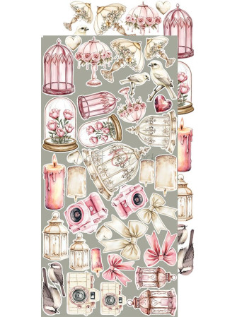 Pack de décors à découper  - Collection  "Rose Emotions"  - Craft O'Clock