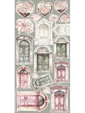 Pack de décors à découper  - Collection  "Rose Emotions"  - Craft O'Clock