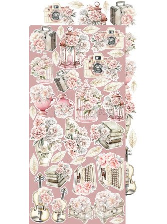 Pack de décors à découper - Flowers & More - Collection  "Rose Emotions"  - Craft O'Clock