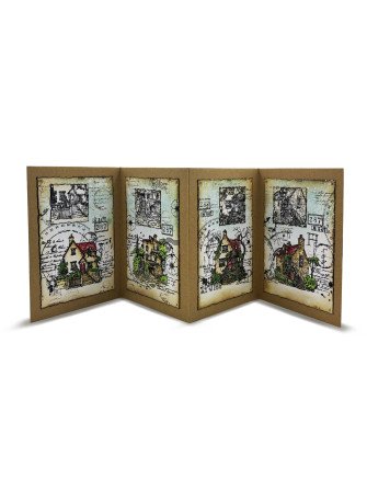 Tampon clear N° 1255 : Stone & Ink - Collection "Whimsy Dwellings" - Aall & Create