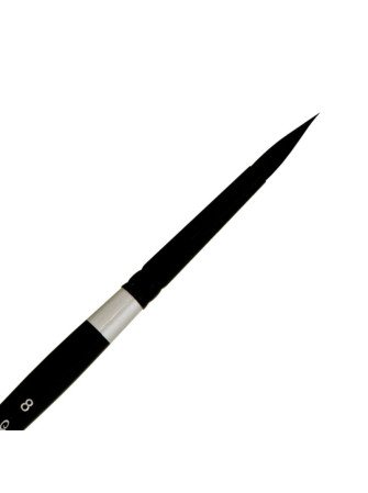 Pinceau rond en poils d'écureuil et filaments synthétiques n°8- Silver Brush - Black Velvet