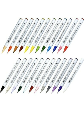 Set de 24 Clean Color Real Brush - Kuretake
