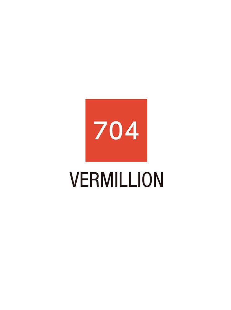 Vermillion - 704 - Clean Color Real Brush - Kuretake