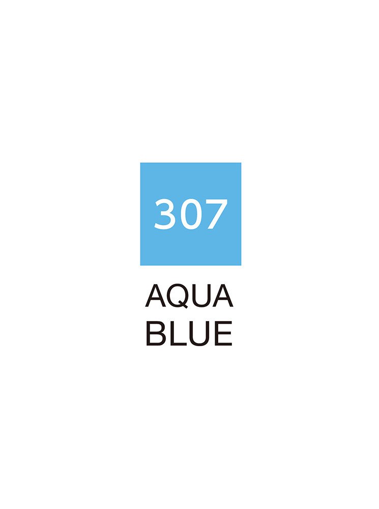 Aqua Blue - 307 - Clean Color Real Brush - Kuretake