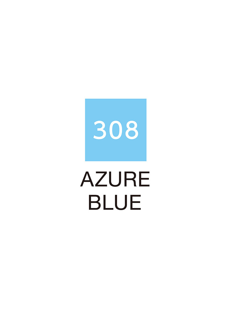 Azure Blue - 308 - Clean Color Real Brush - Kuretake