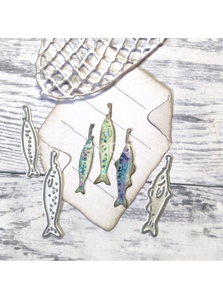 set de 3 poissons sur hameçon - Dies - Gummiapan