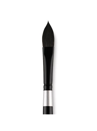 Pinceau ovale en poils d'écureuil et filaments synthétiques n°1/2 - Silver - Black Velvet