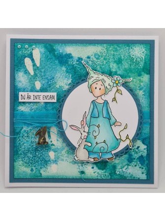 Minnie avec le lapin - Tampon Cling - Gummiapan