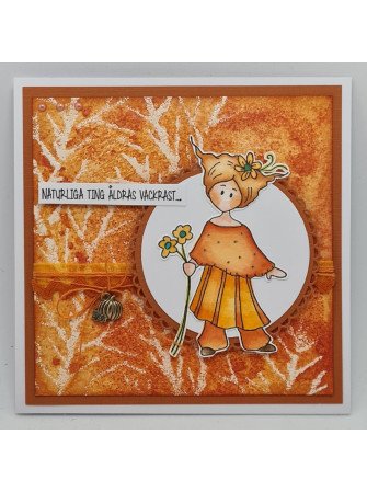 Minnie à la fleur - Tampon Cling - Gummiapan