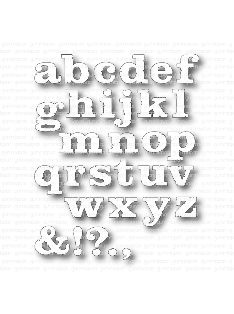 Old Alphabet - dies - Gummiapan
