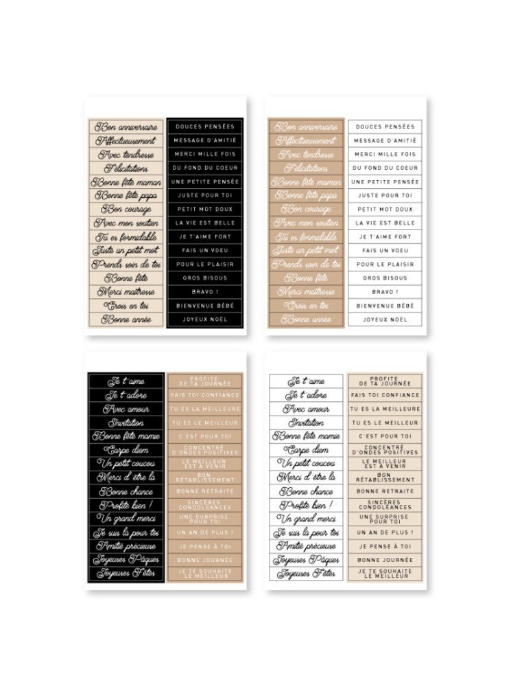 Petits messages - Stickers - Collection "Harmonie" - Florilèges