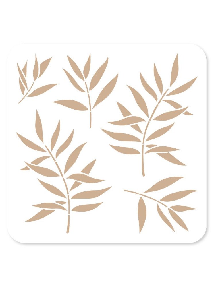Stencil : Feuillages soupes - Collection "Harmonie" - Florilèges