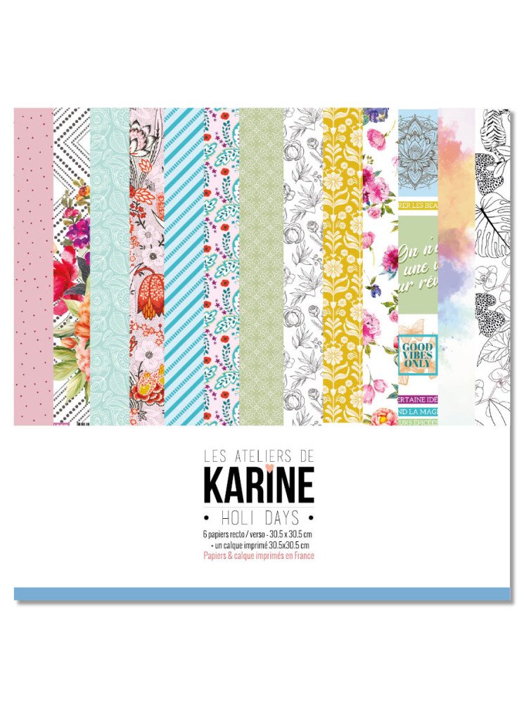 Pack papiers - Collection "Holi Days" - Les Ateliers de Karine