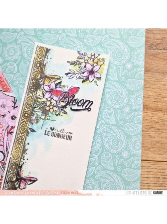 Festival Floral - Tampon clear - Collection "Holi Days" - Les Ateliers de Karine