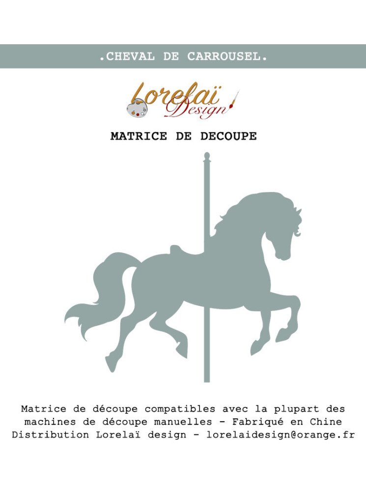 Cheval de carrousel - Dies - Collection "Insouciance" - Lorelaï Design