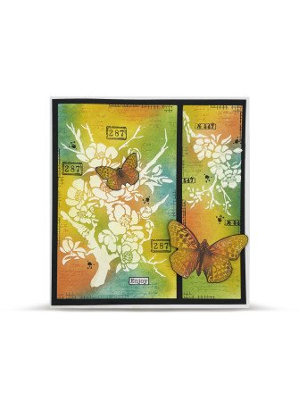 Stencil N°238 - Cherry Drift - Collection "Ethereal Garden" - Aall & create