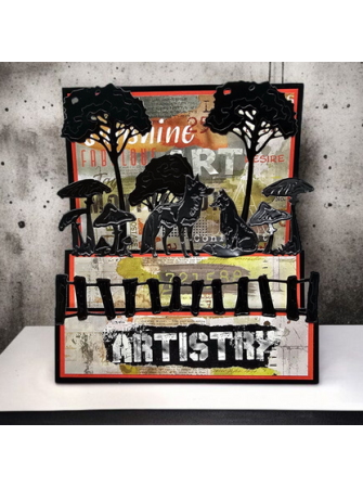 Pack de papiers imprimés A5 - Sketch Streams - Collection "Artful Muse"  - Aall & Create