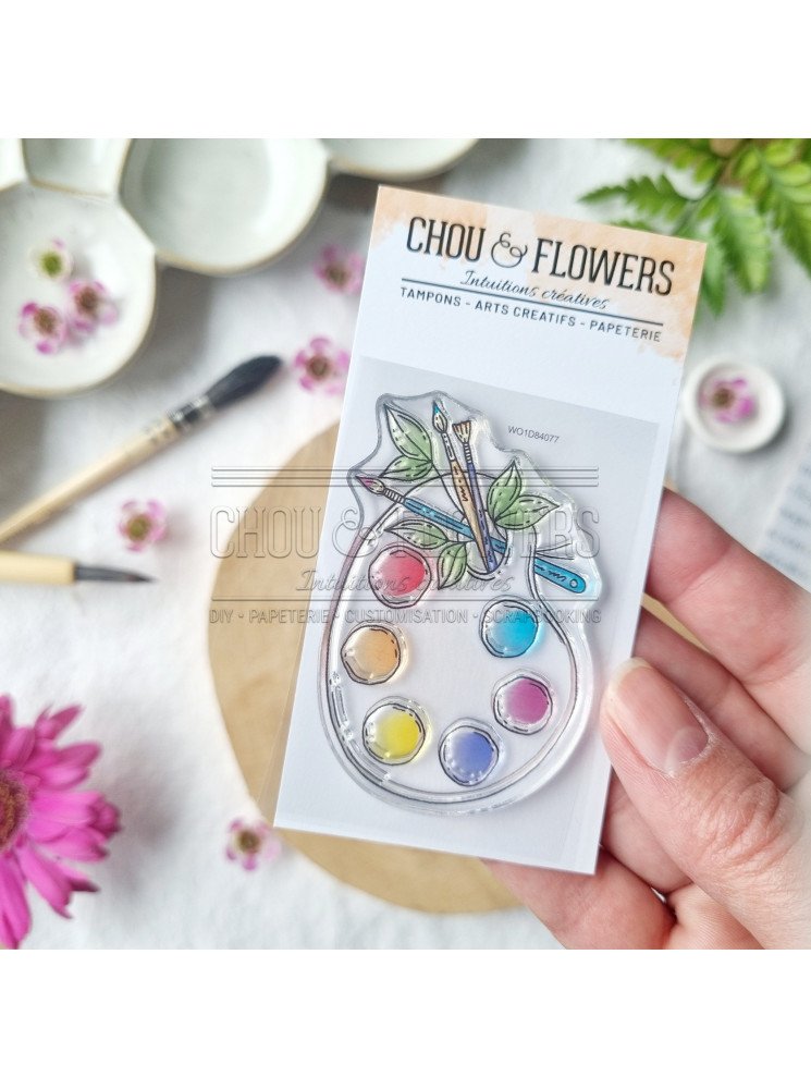 Tampon Clear - Palette artiste- Collection "Vibrations" - Chou & Flowers