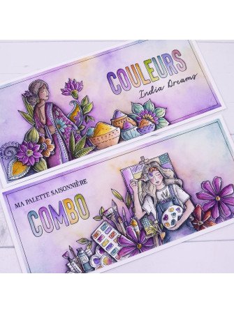 Tampon Clear - Fille indienne - Collection "Vibrations" - Chou & Flowers