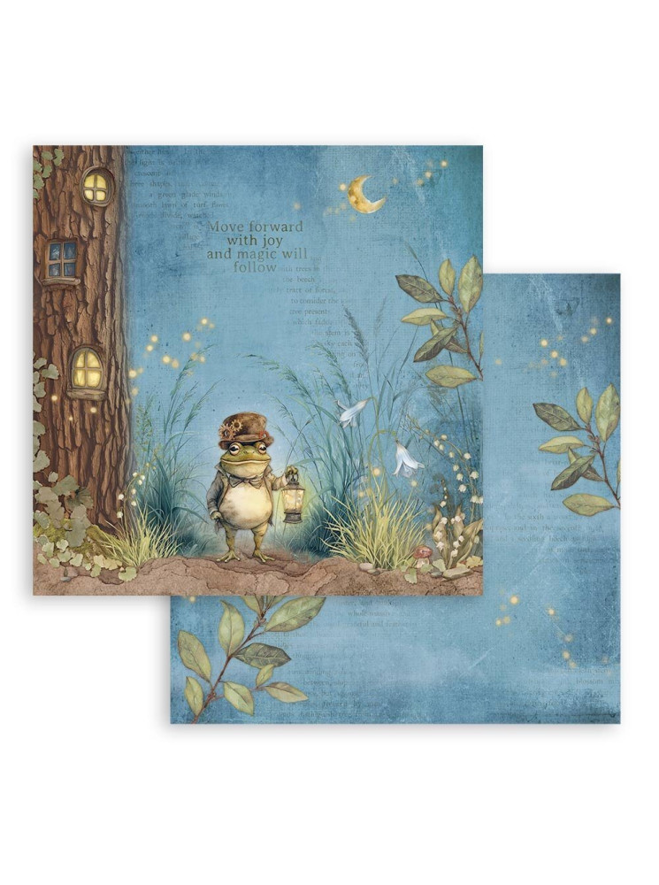 Feuille imprimée Me Frog - Collection "Hidden grove" - Stamperia