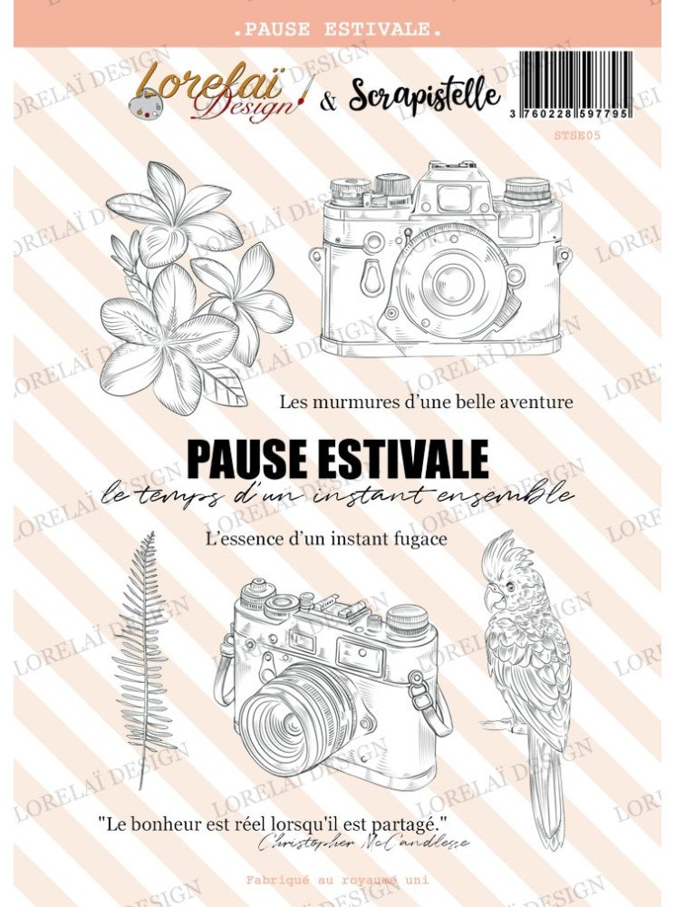 Pause estivale - Tampon clear - collection "Carnet d'évasion" - Lorelaï Design