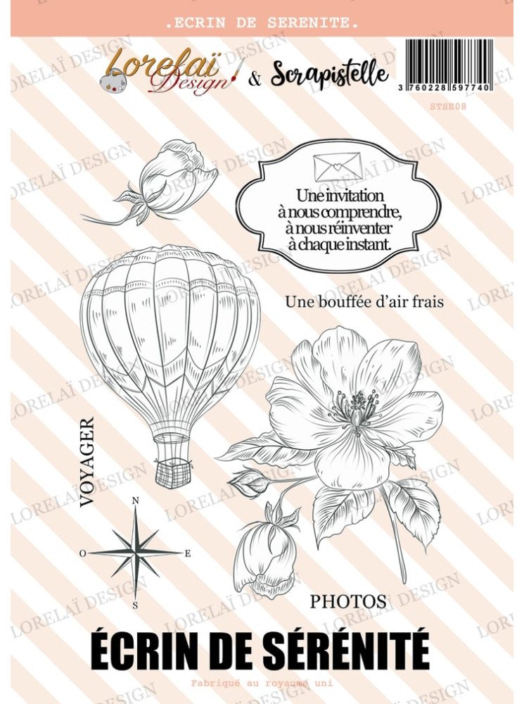 Ecrin de sérénité - Tampon clear - collection "Carnet d'évasion" - Lorelaï Design