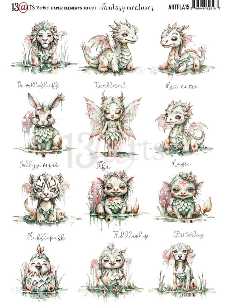Paper Elements to cut - Fantasy creatures - collection "Fantasy Land" - 13 @rts