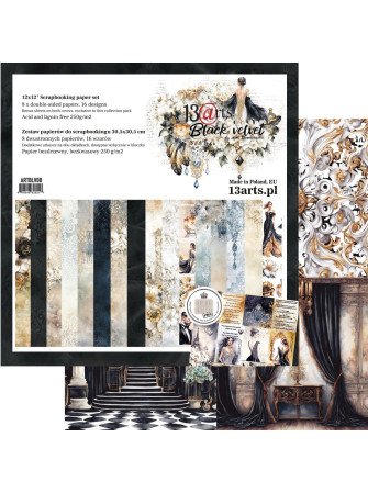 Pack papiers  - Collection "Black Velvet" - 13 @rts