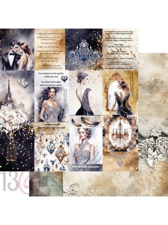 Pack papiers  - Collection "Black Velvet" - 13 @rts