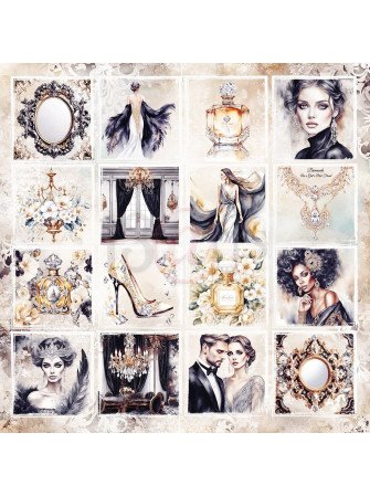 Pack papiers 15 x 15 cm - Collection "Black Velvet" - 13 @rts