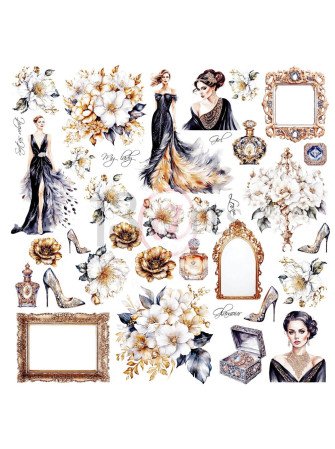 Pack papiers 15 x 15 cm - Collection "Black Velvet" - 13 @rts
