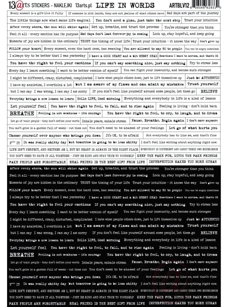 Stickers - Life in Words - collection "Fantasy Land" - 13 @rts