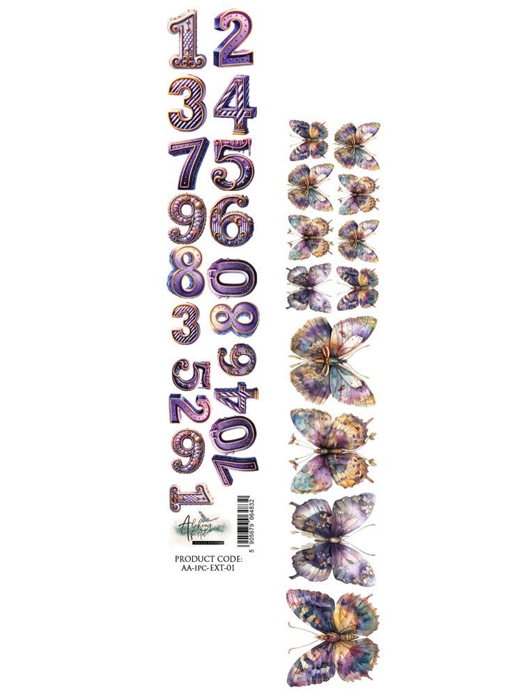 Languette de décors à découper - Collection "In purple color" - Alchemy of Art