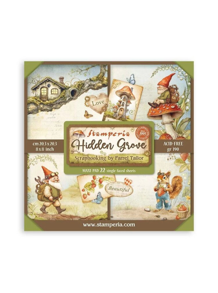 Maxi Pack papiers - Collection "Hidden Grove" - Stamperia