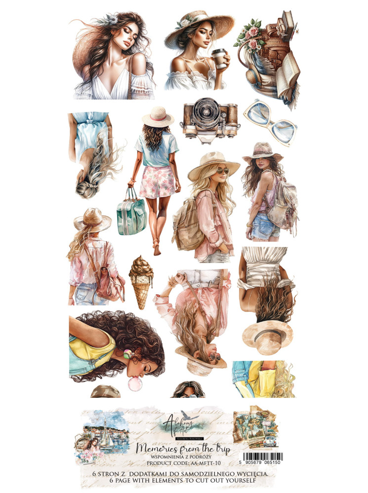 Pack de décors à découper - Collection "Memories from the trip" - Alchemy of Art