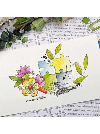 Tampon clear - Color Splash - Collection "Vibrations" - Chou & Flowers