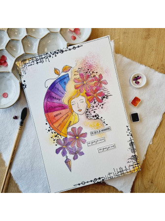 Tampon clear - Color Splash - Collection "Vibrations" - Chou & Flowers