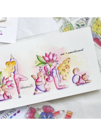 Tampon clear - Les chatons yoga - Collection "Vibrations" - Chou & Flowers
