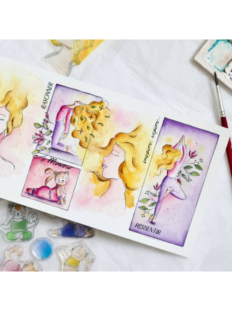 Tampon clear - Les chatons yoga - Collection "Vibrations" - Chou & Flowers