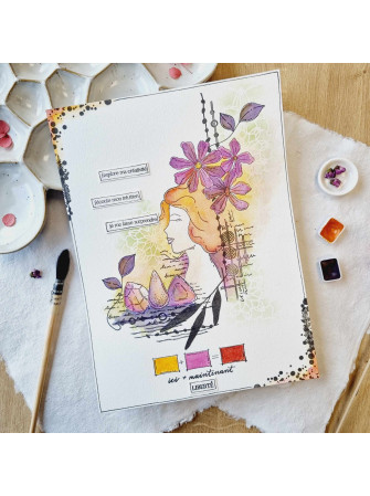 Pochoir - Fleur mandala 2 - Collection "Vibrations" - Chou & Flowers