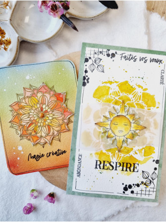 Pochoir - Fleur mandala 2 - Collection "Vibrations" - Chou & Flowers
