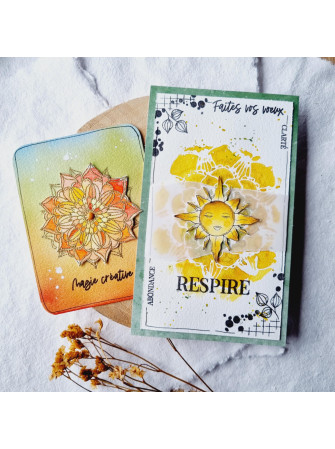 Pochoir - Fleur mandala 2 - Collection "Vibrations" - Chou & Flowers