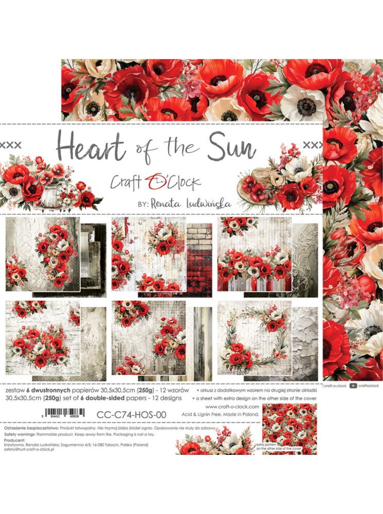 Pack papiers - Collection "Heart of the Sun" - Craft O'Clock