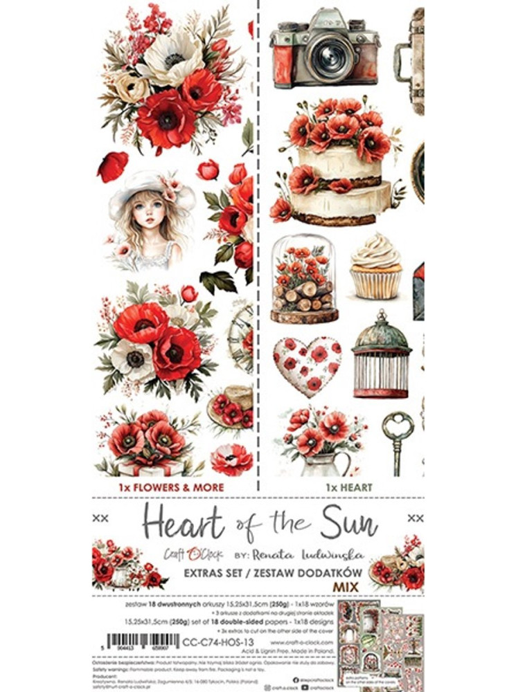 Pack de décors à découper - Mix - Collection  "Heart of the Sun"  - Craft O'Clock