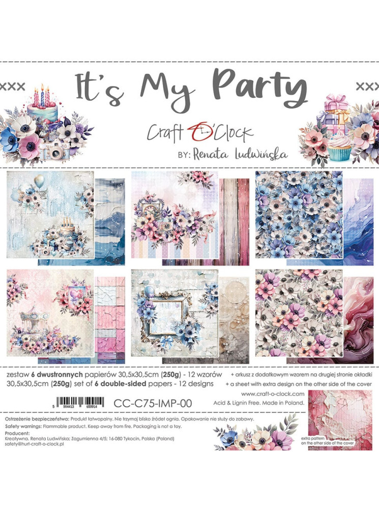 Pack papiers - Collection "It's My Party" - Craft O'Clock